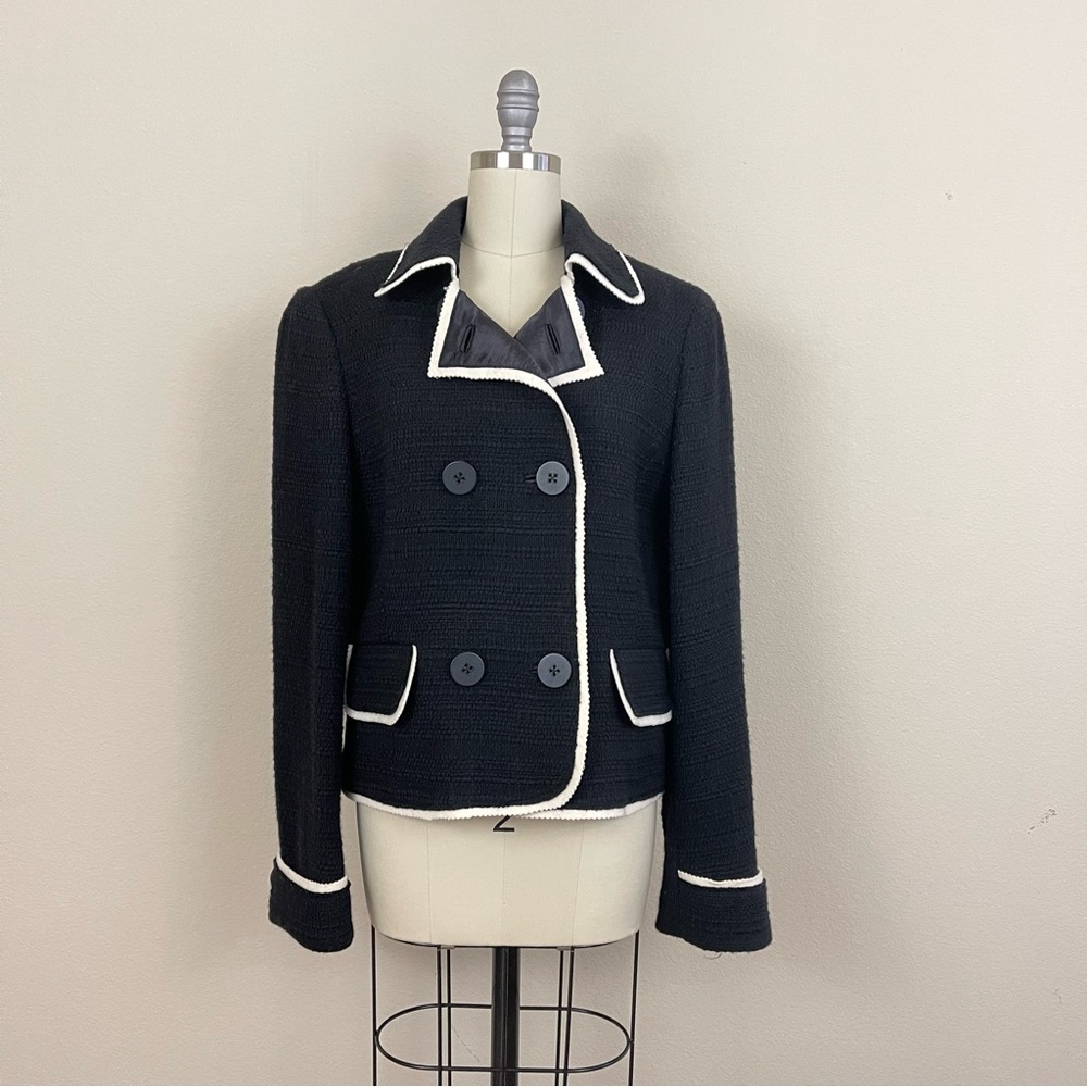Ellen Tracy Black Tweed Blazer